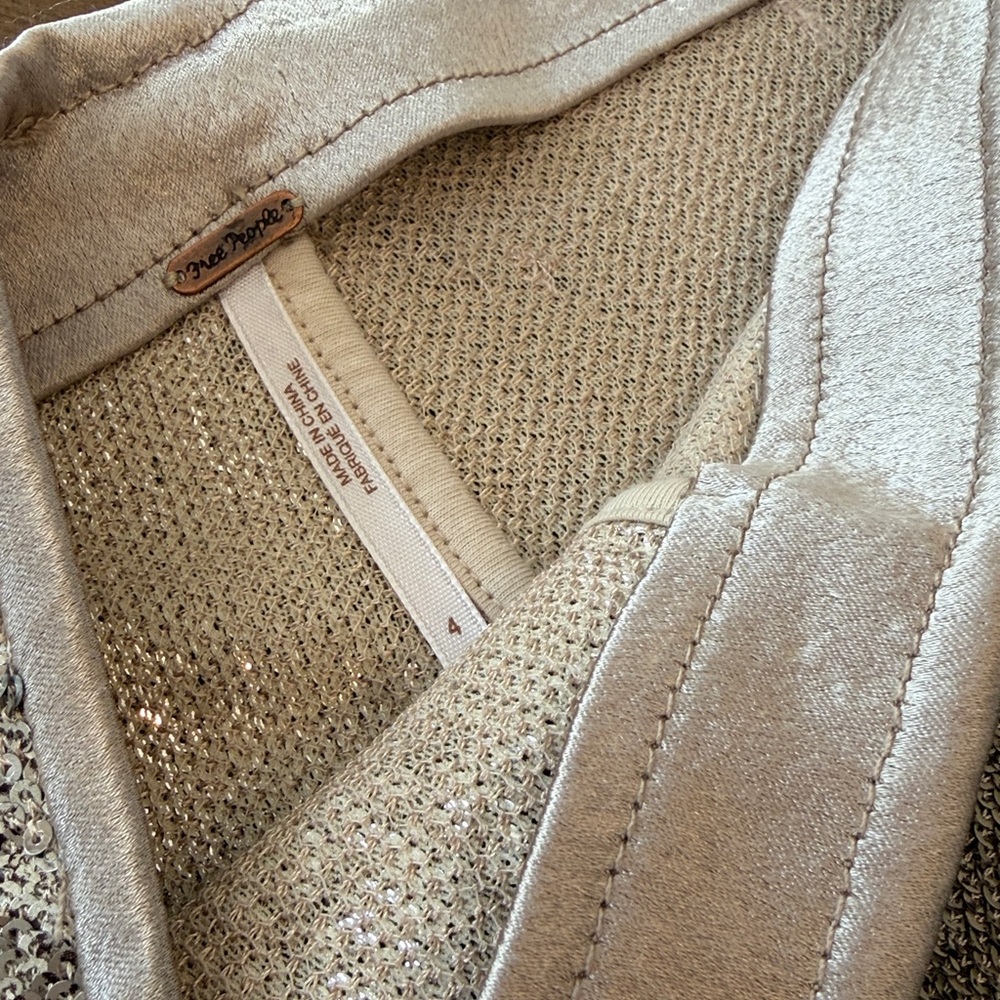 NWT Free  People The Minx Metallic Sequin Flare Pants! ✨ - Picture 8 of 10